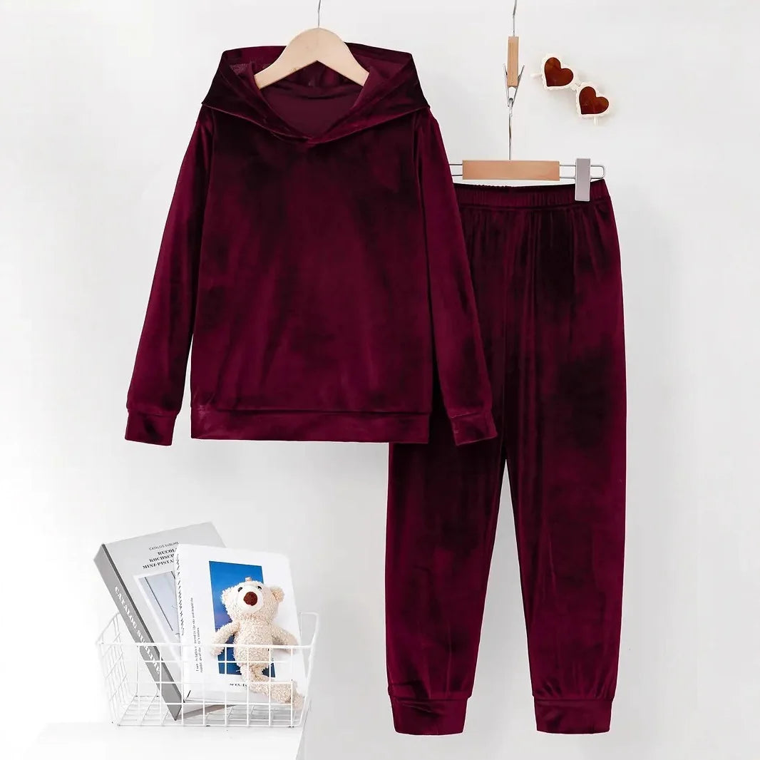 New Women'S Flannel Hooded Long-Sleeved Sweatshirt