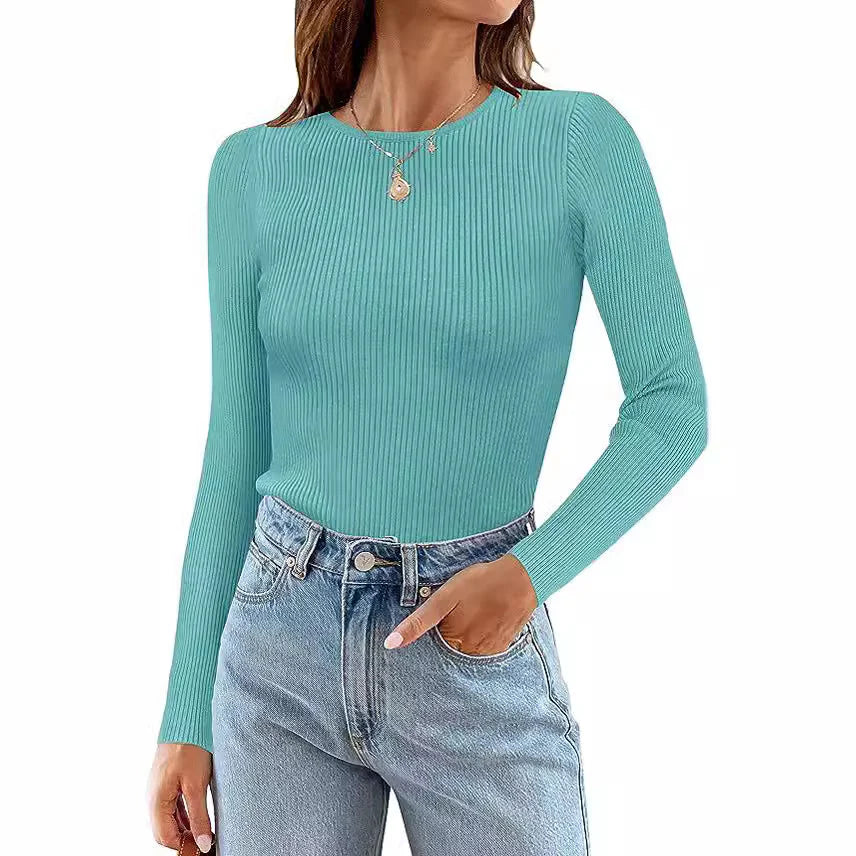 New Striped Long Sleeve Regular Top T-Shirt Women
